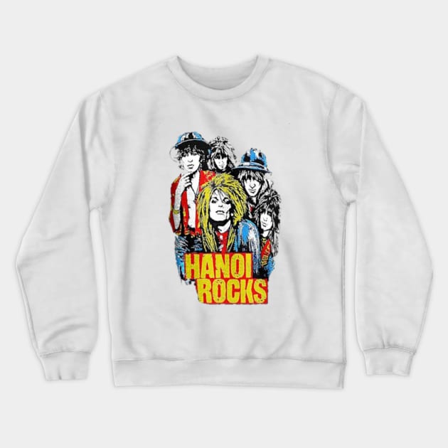 Hanoi rocks Crewneck Sweatshirt by Jhon Towel